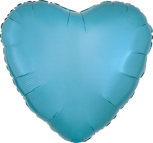 17" Caribbean Blue Heart Foil