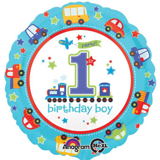 1st Birthday Boy - Vehicles