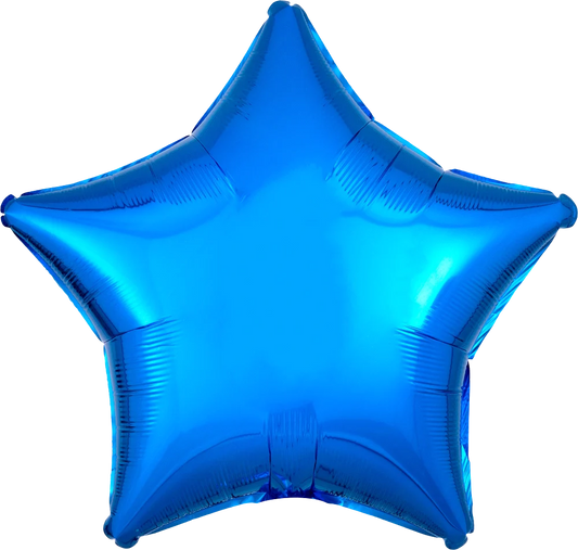 17" Metallic Blue Star Foil