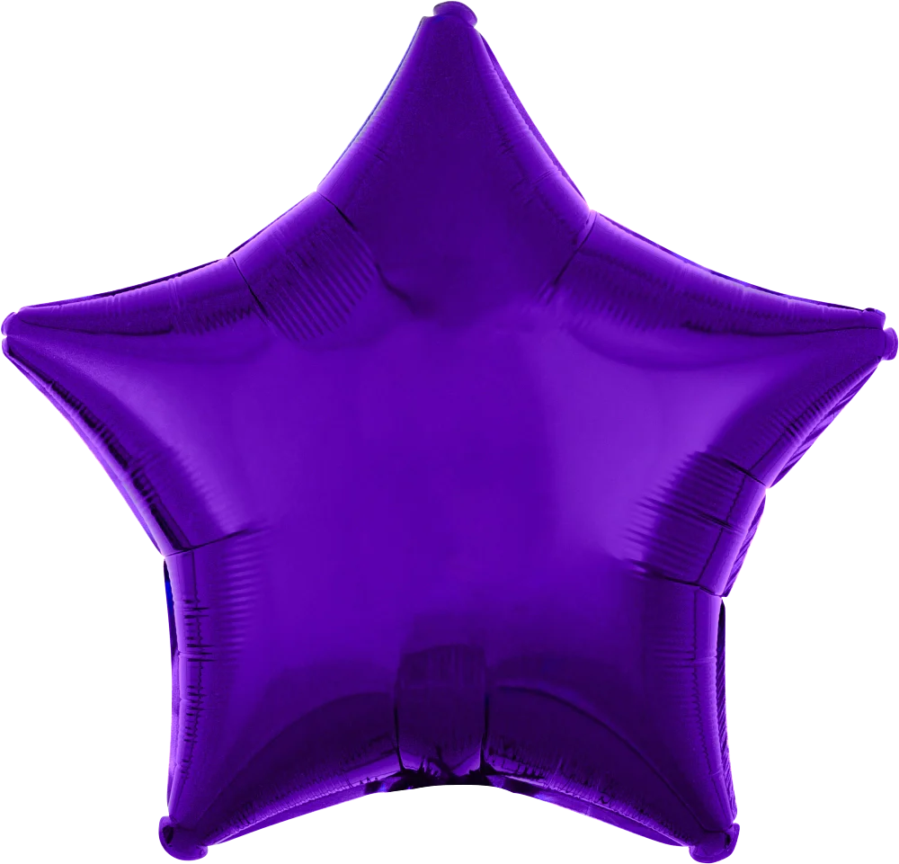 17" Metallic Purple Star Foil