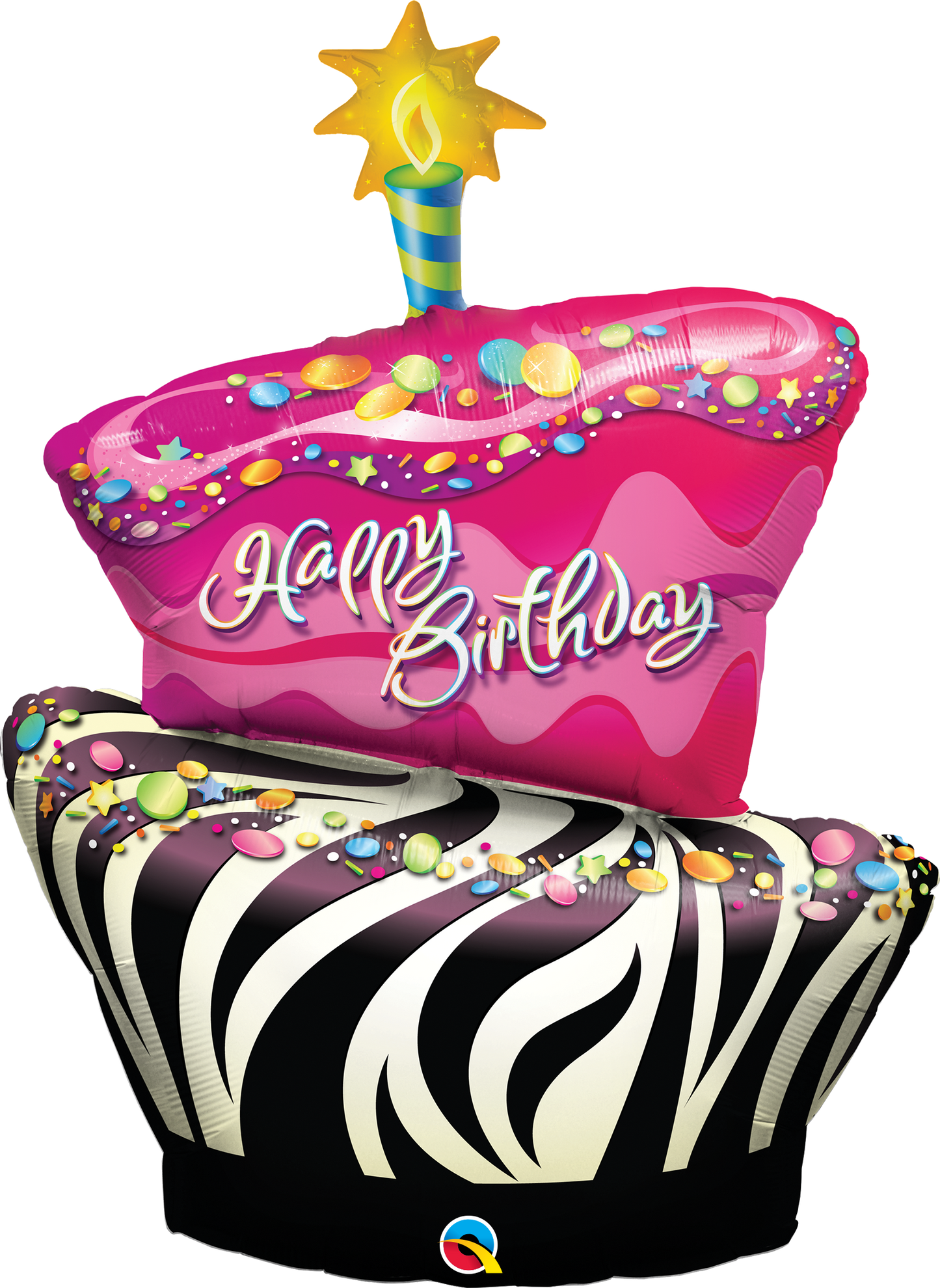 Birthday Funky Zebra Stripe Cake - SuperShape