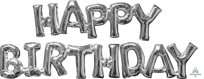 Happy Birthday - Air-Filled Balloon Banner Phrase