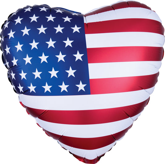 Heart USA Flag