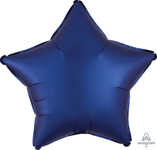 17" Navy Satin Luxe Star