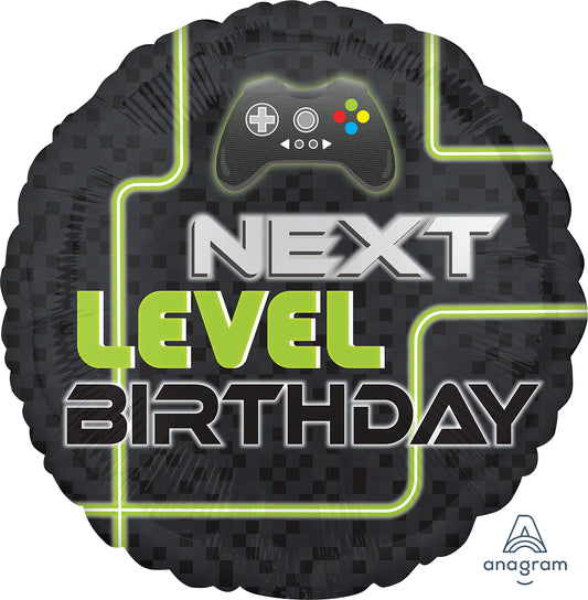 17" Next Level Birthday Foil Balloon