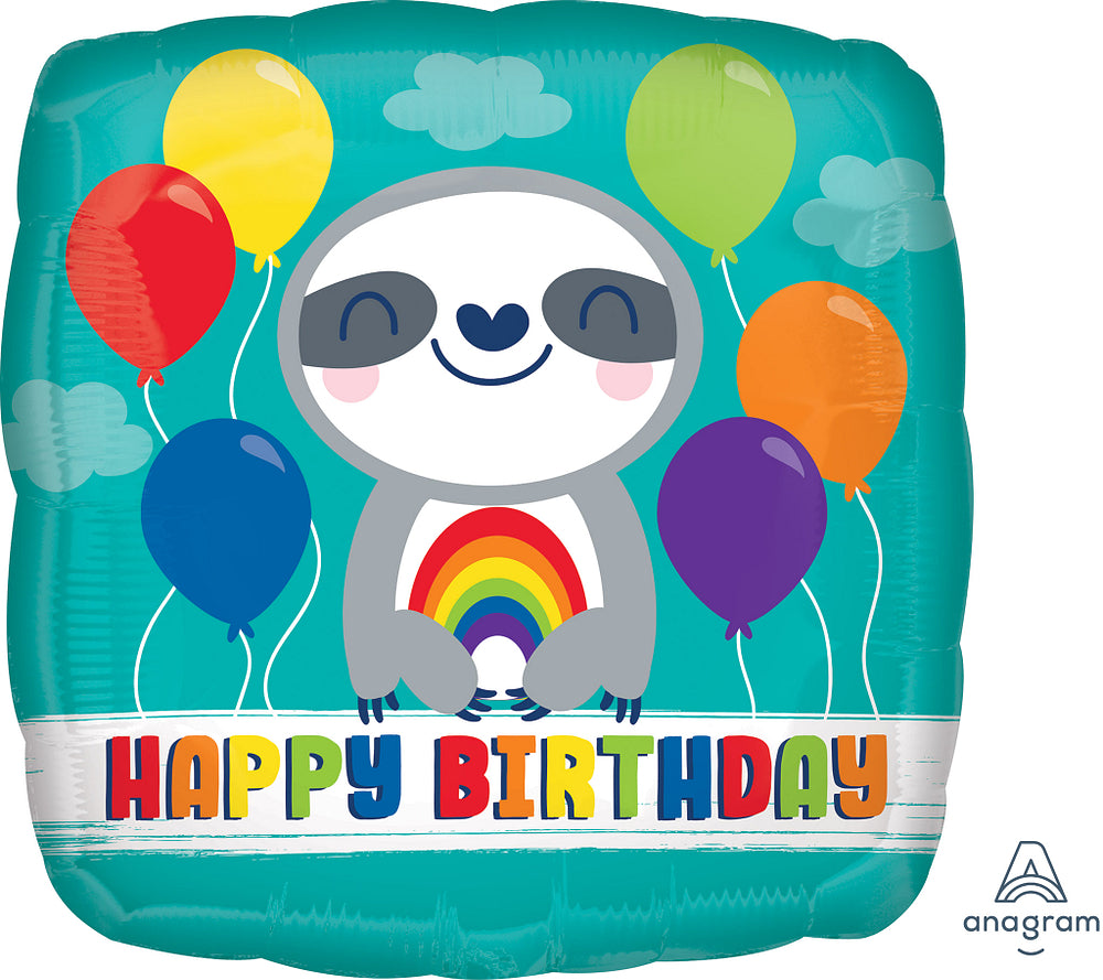 Happy Birthday - Rainbow Sloth
