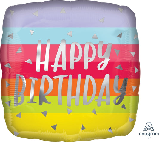 Happy Birthday - Square Bright & Bold