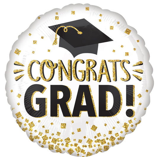 Congrats Grad Gold Glitter