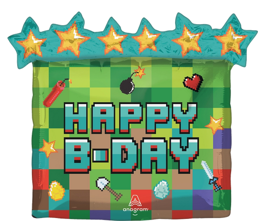 Happy Birthday Pixel Party - SuperShape