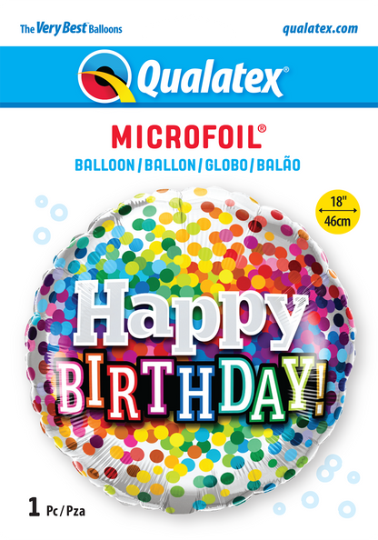 Happy Birthday - Rainbow Confetti