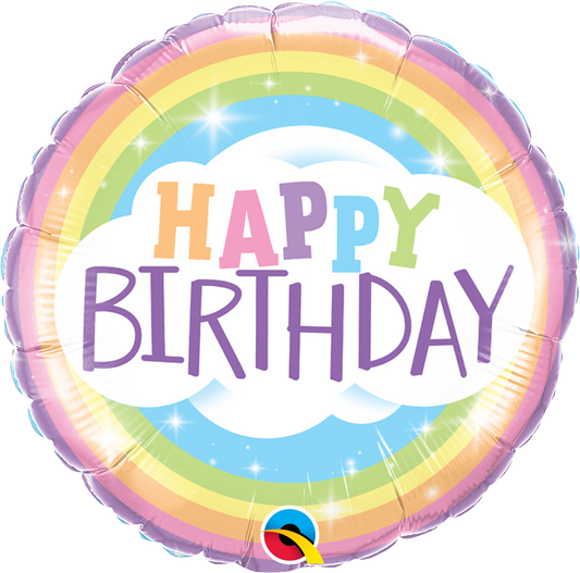 Happy Birthday - Circle Rainbow