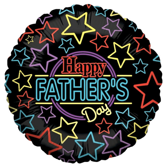 Happy Father's Day - Neon Stars
