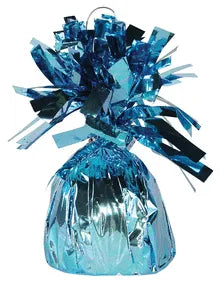 Caribbean Blue Foil Fringe Balloon Weight