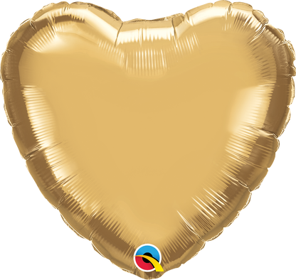 20" Chrome Gold Heart Foil