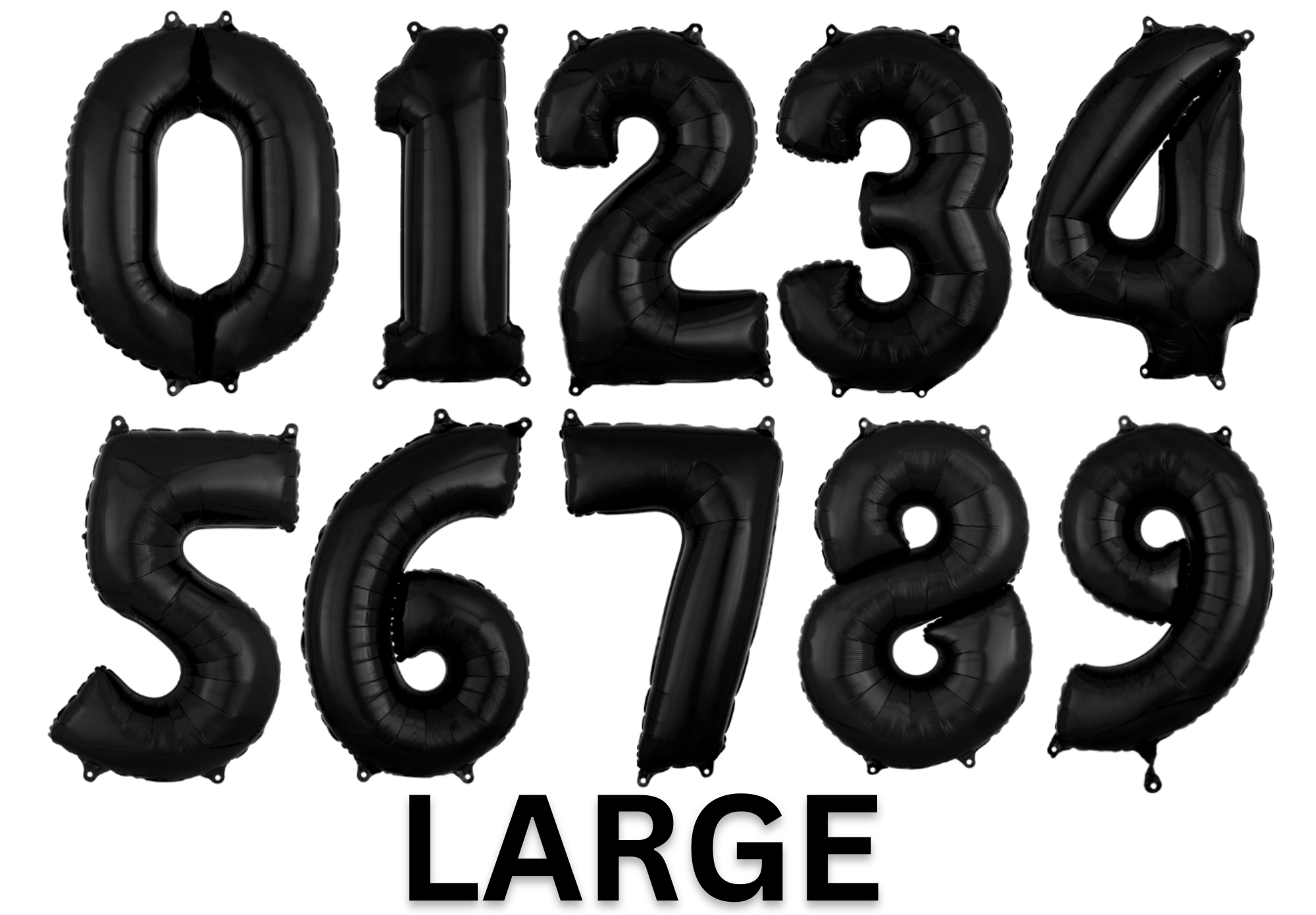 Large Black Numbers – Inflate Balloons