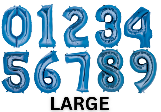 Large Blue Numbers