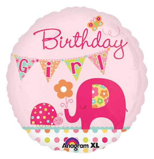 Birthday Girl Pink Elephant