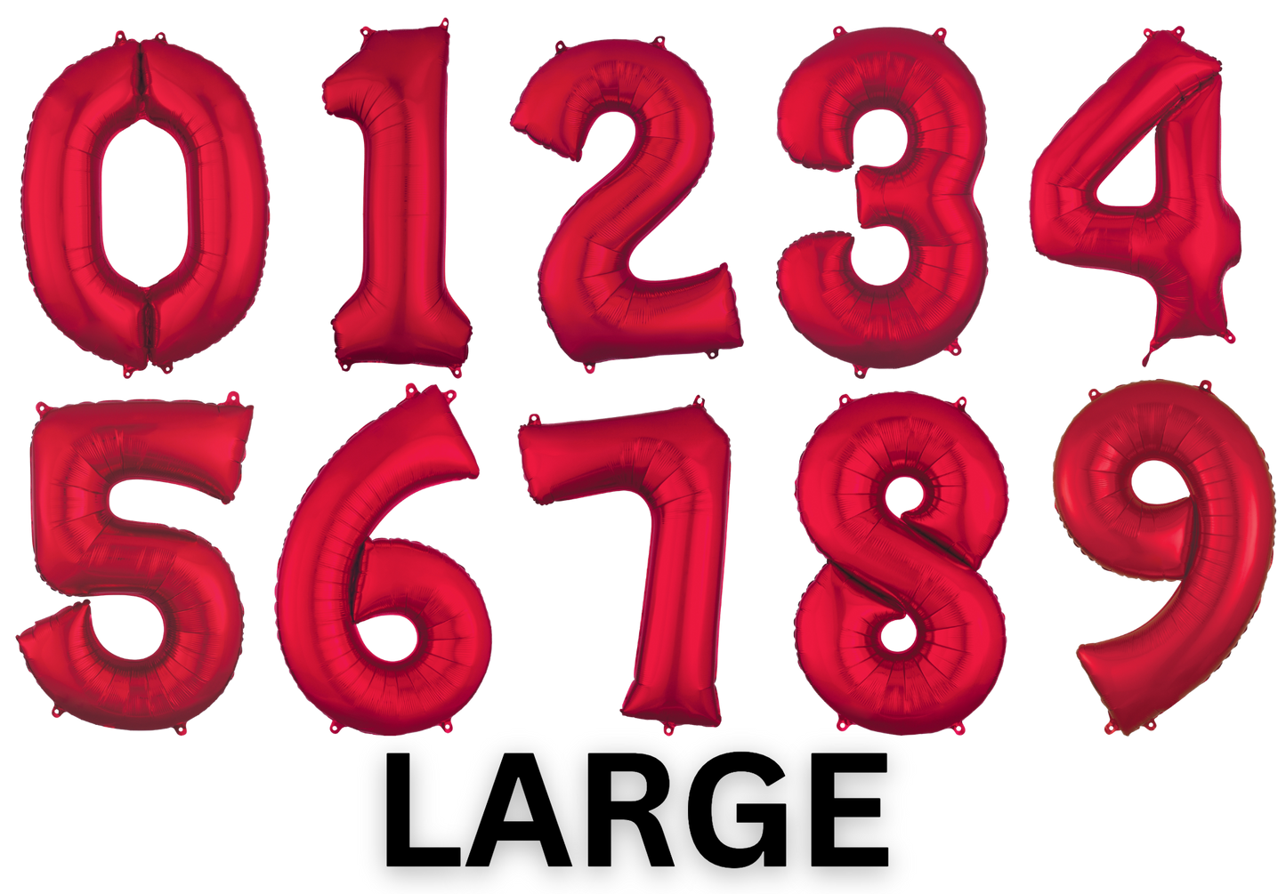 Large Red Numbers