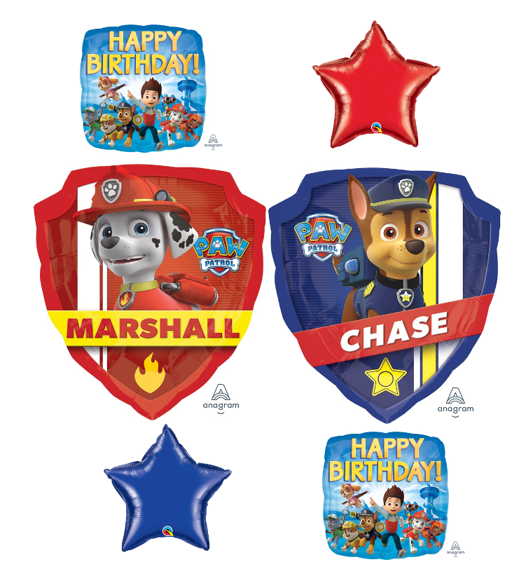 Paw Patrol Bouquet - Chase & Marshall – Inflate Balloons