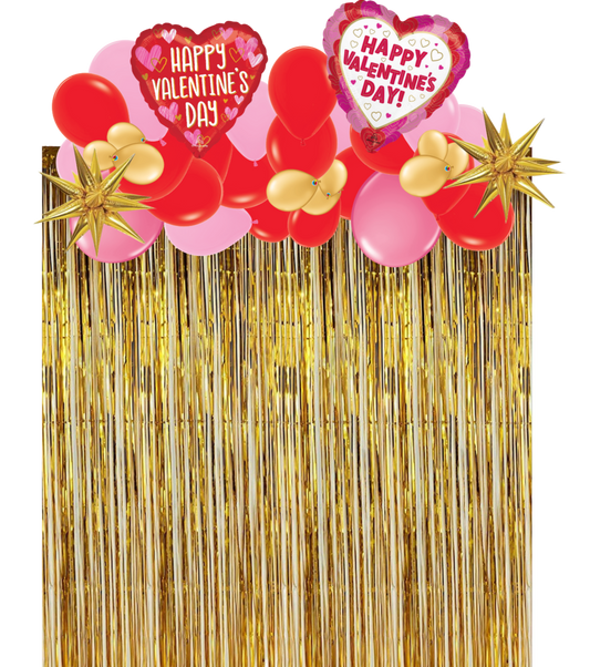 Valentine's Grab & Go Garland w/ Fringe Curtain *pre-order required