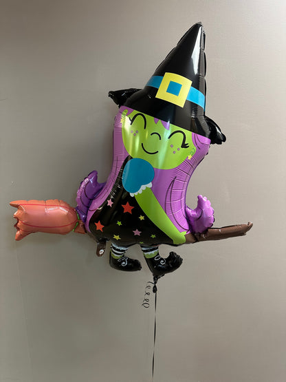 Cute Witch on Broom - SuperShape