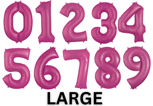 34" Large Magenta Numbers